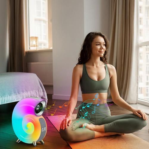 Аккумуляторный ночник G-Smart N70 RGB с часами и Bluetooth колонкой (Белый) L703417 фото
