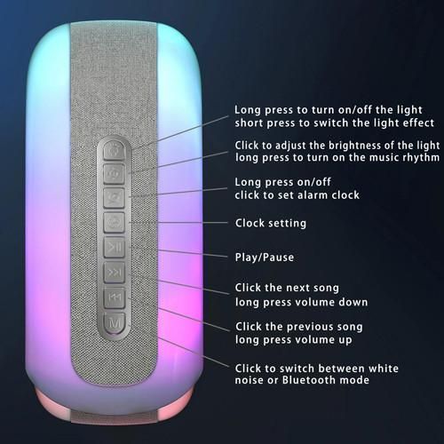 Аккумуляторный ночник G-Smart N70 RGB с часами и Bluetooth колонкой (Белый) L703417 фото