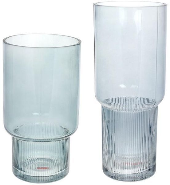 Ваза декоративная Ancient Glass "Фуджи" 32х13см, стекло, светло-голубой BD-591-317 фото