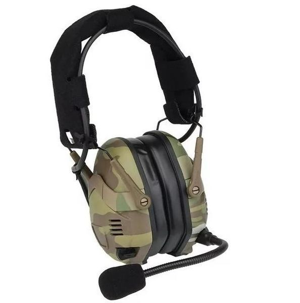 Тактичні активні навушники Wosport HD-16 Гарнітура з шумопоглинанням + Bluetooth (Мультикам) L16027 фото
