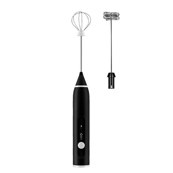 Спінювач молока акумуляторний Sokany SK-1772 Hand Mixer USB 1200 mAh капучинатор Чорний SK1772B фото