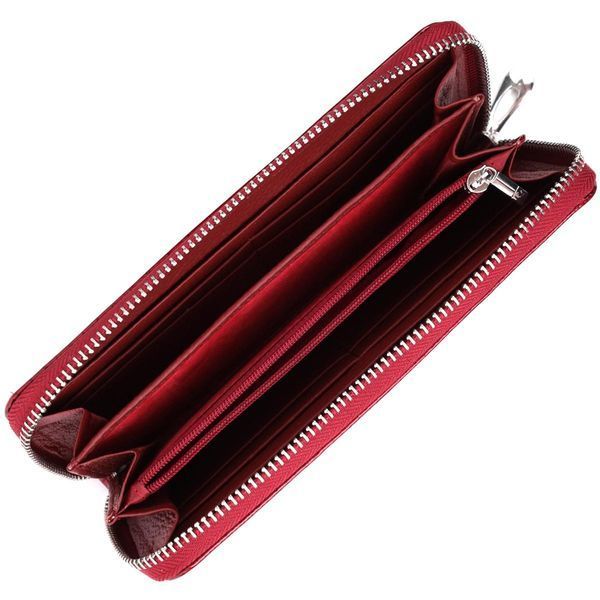 Женский лакированный кошелек на молнии из натуральной кожи ST Leather 22677 Красный b22677 фото