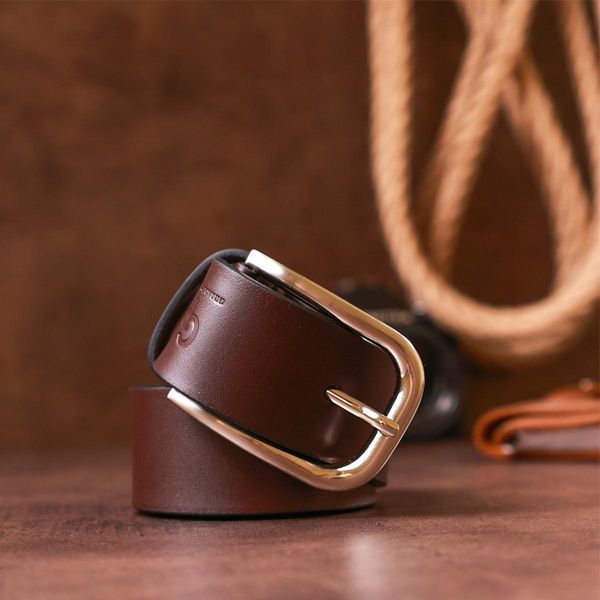Ремінь чоловічий GRANDE PELLE 00779 під джинси Коричневий b00779 фото