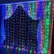 Гірлянда штора завіса Водоспад 3х3 м 280 LED велика лампа 3D (білий шнур, з перехідником) Кольорове світло L2006404 фото 5