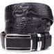 Мужской ремень-автомат CROCODILE LEATHER 18239 из натуральной кожи крокодила Черный b18239 фото 1