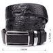 Мужской ремень-автомат CROCODILE LEATHER 18239 из натуральной кожи крокодила Черный b18239 фото 4