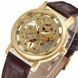 Класичний жіночий годинник Winner Gold Brown механічний L11933 фото 1