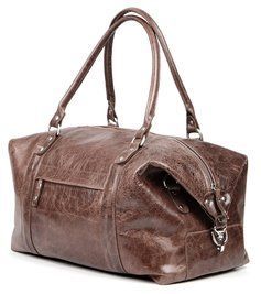 Сумка кожаная дорожная SHVIGEL 00905 Светло-коричневая 42х22х29 см b00905 фото