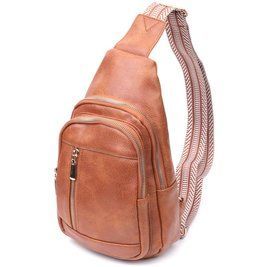 Слинг сумка для женщин из экокожи Vintage 22749 Рыжая b22749 фото