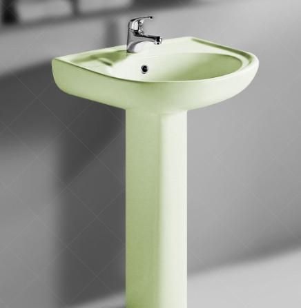 Комплект раковини + ніжка RAK Ceramics Cynthia Wash Basin (57 см) Зелений L23570 фото