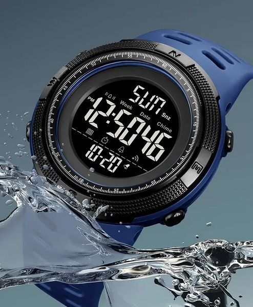 Спортивные наручные часы Skmei 2070 Синие с черным циферблатом L7078489 фото