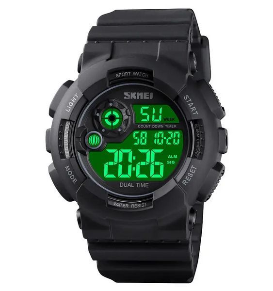 Мужские наручные спортивные часы Skmei 1583 Черные с черным L900318 фото
