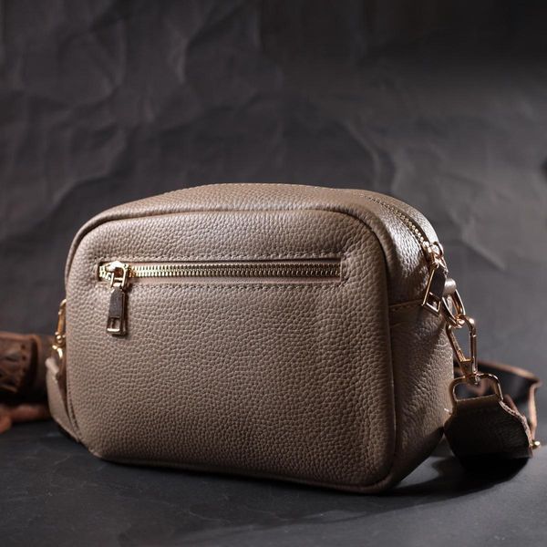 Жіноча сумка з натуральної м'якої шкіри Vintage 22318 Бежева b22318 фото
