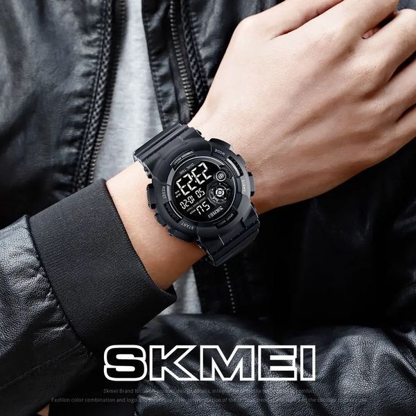 Мужские наручные спортивные часы Skmei 1583 Черные с черным L900318 фото