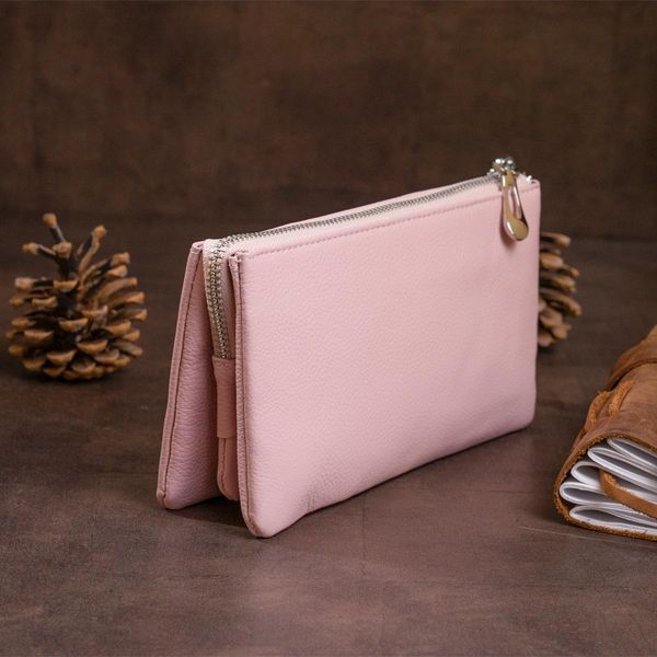 Вместительный клатч на два отделения женский ST Leather 19250 Розовый b19250 фото