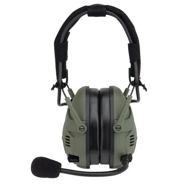 Тактичні активні навушники Wosport HD-16 Гарнітура з шумопоглинанням + Bluetooth (Оливковий) L160270 фото