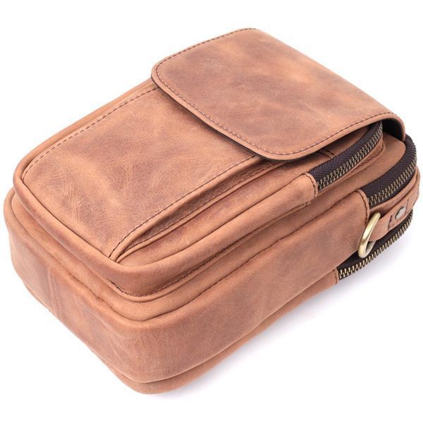 Винтажная сумка для мужчин из натуральной кожи Vintage 22811 Коричневый b22811 фото