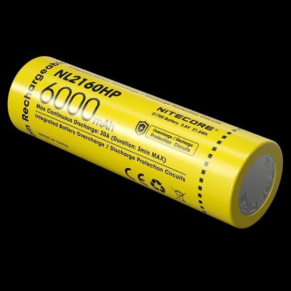 Аккумулятор 21700 Nitecore NL2160HP 6000mAh Li-Ion 3.6V (Желтый) L712687 фото
