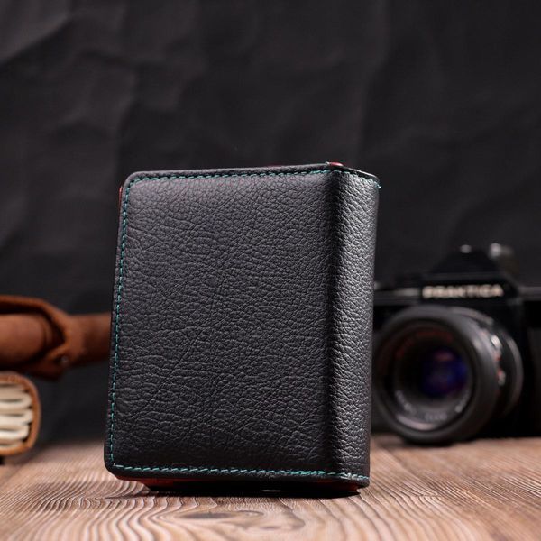 Вертикальний жіночий гаманець із натуральної шкіри ST Leather 19436 Чорний b19436 фото