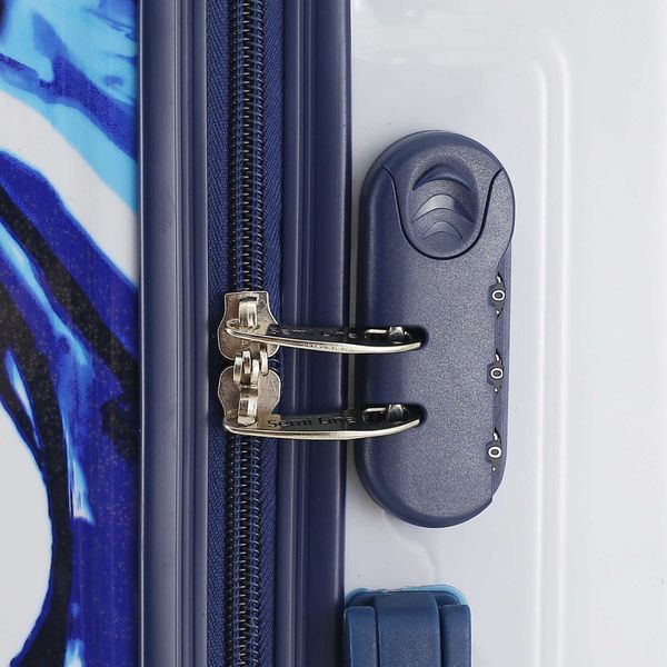Валіза Semi Line 28" (L) White/Blue Print на 4 колесах, з кодовим замком DDAS302331 фото