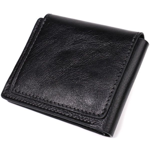 Кошелек унисекс из глянцевой натуральной кожи GRANDE PELLE 16806 Черный b16806 фото