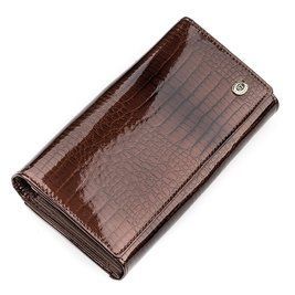 Кошелек женский ST Leather 18431 лакированная кожа Коричневый b18431 фото