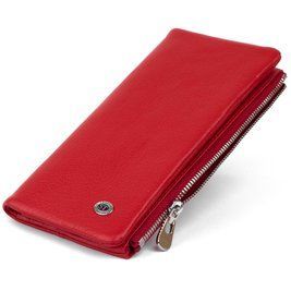 Вертикальный кошелек на кнопке женский ST Leather 19202 Красный b19202 фото