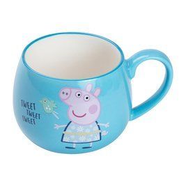 Керамічна чашка для дітей Peppa Pig 400 мл синя HP-15-14 фото