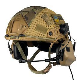 Комплект шлем Fast Team Wendy Helmet NIJ IIIA + наушники Earmor M32H MOD3 + кавер (Койот) размер M L9006564 фото