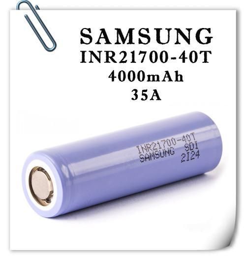 Акумулятор 21700 Samsung INR21700-40T SDI 4000mah високотоковий (Синій) L2174055 фото