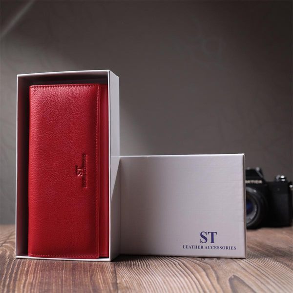 Класичний жіночий гаманець із натуральної шкіри ST Leather 22675 Червоний b22675 фото
