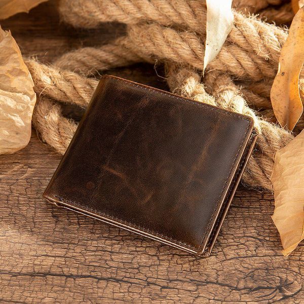 Портмоне шкіряне компактне 20240 Vintage Коричневе b20240 фото