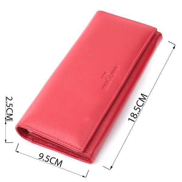 Класичний жіночий гаманець із натуральної шкіри ST Leather 22675 Червоний b22675 фото