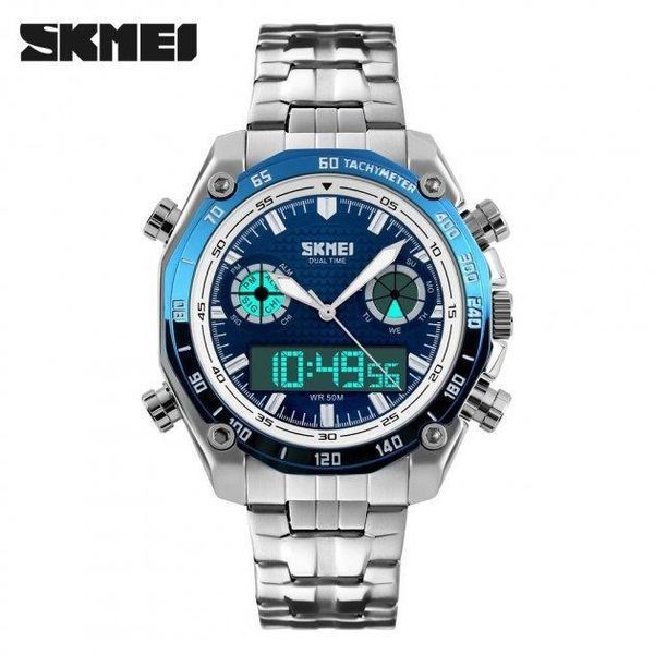 Наручний чоловічий годинник Skmei 1204 direct Синій L120489 фото
