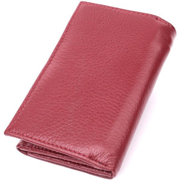Шкіряний жіночий гаманець у три складання ST Leather 22489 Бордовий b22489 фото