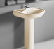 Комплект раковина + ніжка RAK Ceramics Cynthia Wash Basin (57 см) Слонова кістка L2157011 фото 2