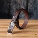Ремень-автомат CROCODILE LEATHER 18235 из натуральной кожи крокодила (каймана) Коричневый b18235 фото 12