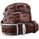 Ремень-автомат CROCODILE LEATHER 18235 из натуральной кожи крокодила (каймана) Коричневый b18235 фото 6