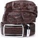 Ремень-автомат CROCODILE LEATHER 18235 из натуральной кожи крокодила (каймана) Коричневый b18235 фото 1