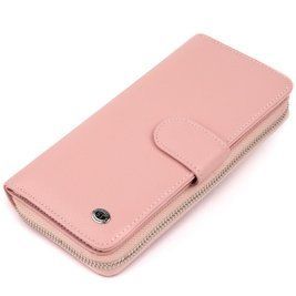 Вертикальный вместительный кошелек из кожи женский ST Leather 19303 Розовый b19303 фото