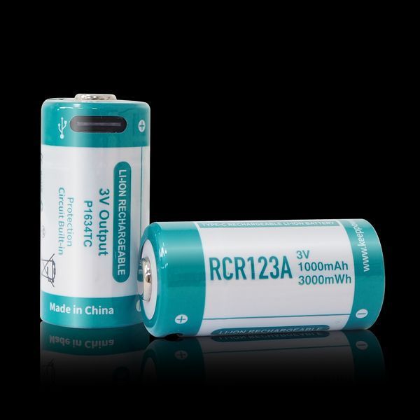 Акумулятор 16340 Keeppower P1634TC Type-C RCR123A 3В 1000мАч Li-ion L712638 фото