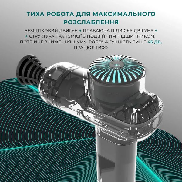 Перкуссионный массажный пистолет Booster Lightsaber Mini (6 насадок) L718461 фото