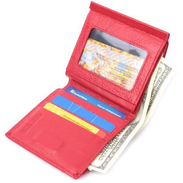 Кошелек среднего размера для женщин из монетницей из натуральной кожи ST Leather 22720 Красный b22720 фото