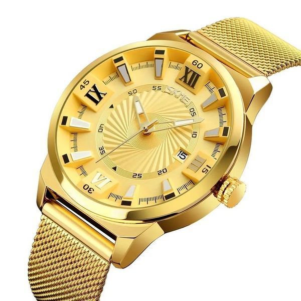 Годинник чоловічий наручний Skmei 9166 Gold gold оригінал L158175 фото