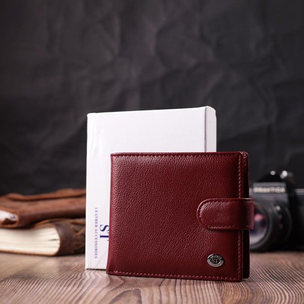 Практичний жіночий гаманець з натуральної шкіри ST Leather 22554 Бордовий b22554 фото