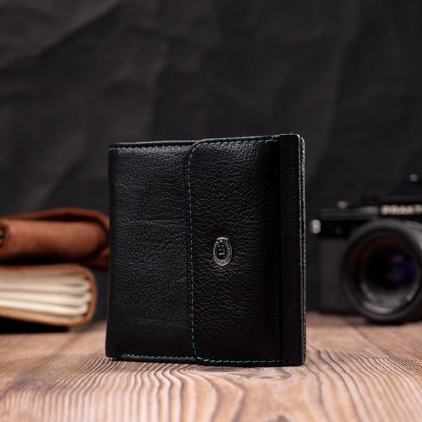 Жіночий гаманець середнього розміру з натуральної шкіри ST Leather 19500 Чорний b19500 фото