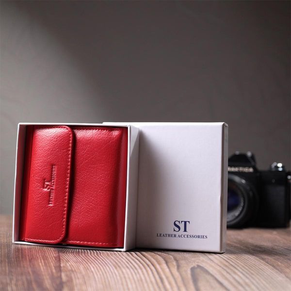 Кошелек среднего размера для женщин из монетницей из натуральной кожи ST Leather 22720 Красный b22720 фото