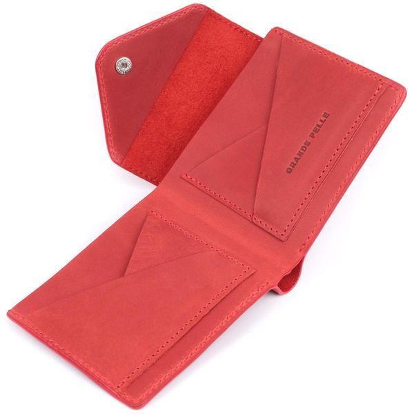 Женский кошелек из матовой натуральной кожи GRANDE PELLE 16804 Красный b16804 фото