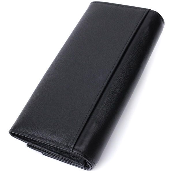 Женский кошелек с двумя клапанами из натуральной кожи ST Leather 22696 Черный b22696 фото