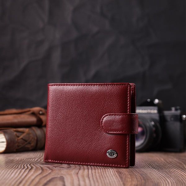 Практичний жіночий гаманець з натуральної шкіри ST Leather 22554 Бордовий b22554 фото